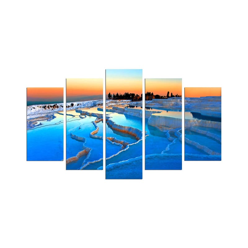 Dekorativ MDF-målning 5-Delar 20x60 cm, Flerfärgad