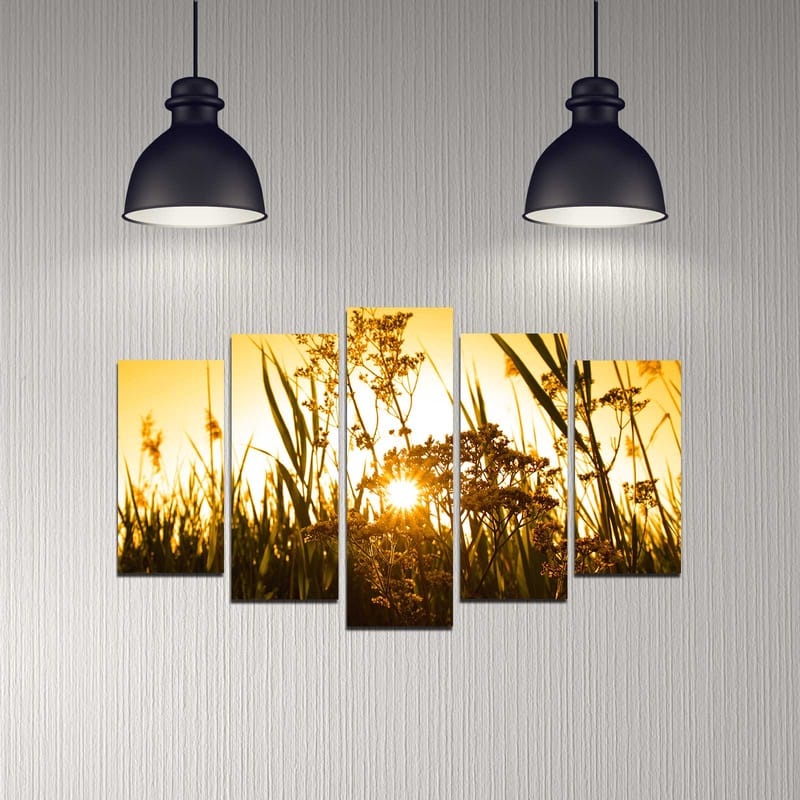 Dekorativ MDF-målning 5-Delar 20x60 cm - Flerfärgad - Inredning & dekor - Tavlor & konst - Canvastavla