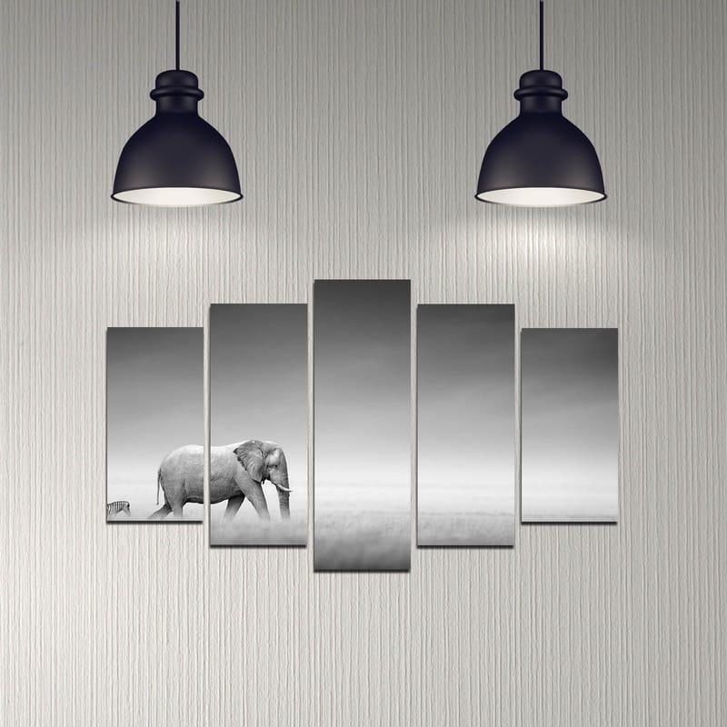 Dekorativ MDF-målning 5-Delar 20x60 cm - Flerfärgad - Inredning & dekor - Tavlor & konst - Canvastavla