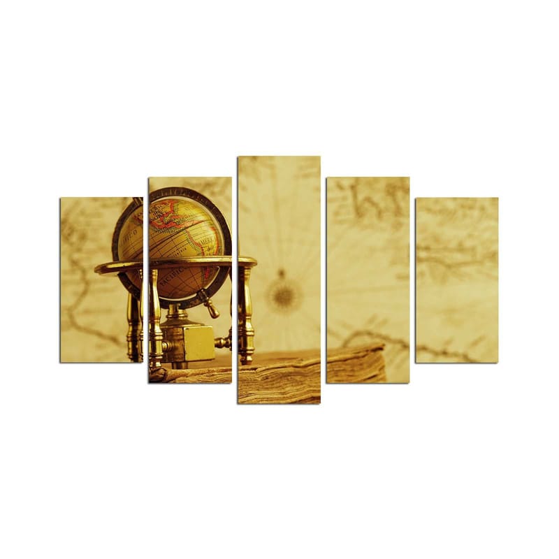 Dekorativ MDF-målning 5-Delar 20x60 cm, Flerfärgad