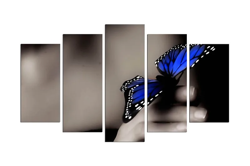 Dekorativ MDF-målning 5-Delar 20x60 cm, Flerfärgad