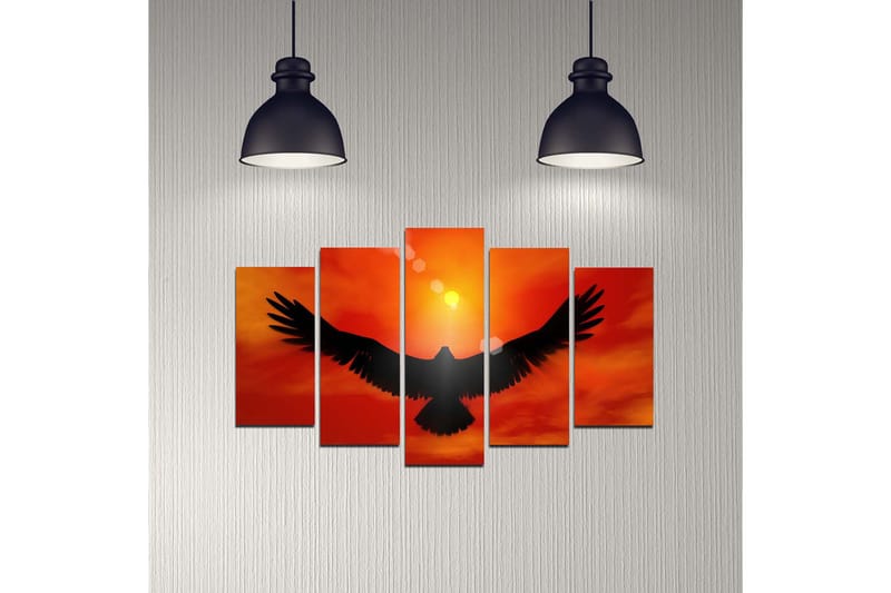 Dekorativ MDF-målning 5-Delar 20x60 cm - Flerfärgad - Inredning & dekor - Tavlor & konst - Canvastavla