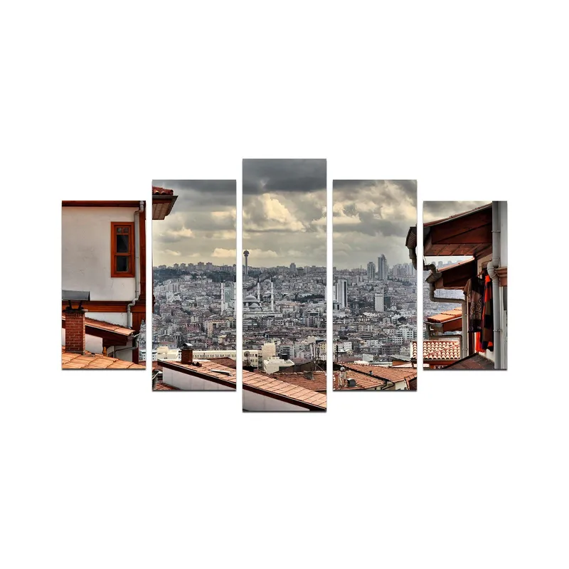 Dekorativ MDF-målning 5-Delar 20x60 cm, Flerfärgad