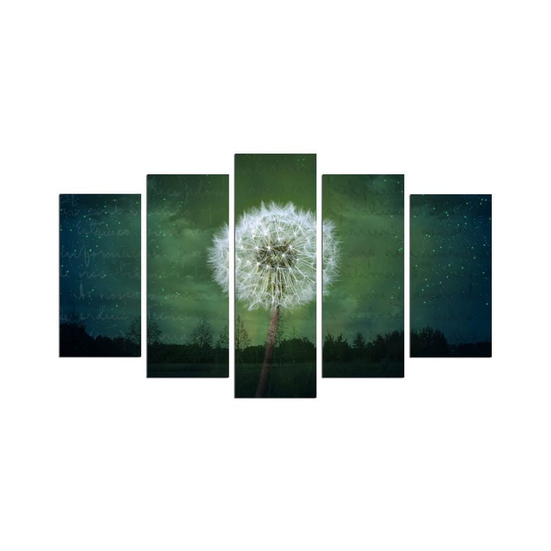 Dekorativ MDF-målning 5-Delar 20x60 cm, Flerfärgad