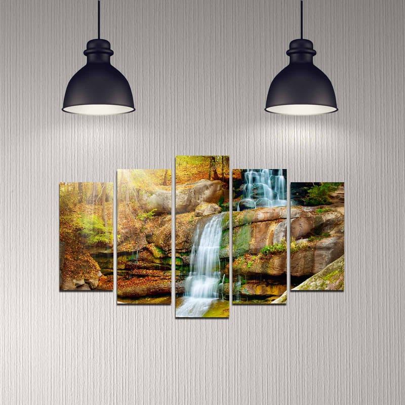 Dekorativ MDF-målning 5-Delar 20x60 cm - Flerfärgad - Inredning & dekor - Tavlor & konst - Canvastavla