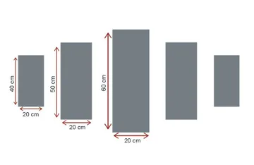Dekorativ MDF-målning 5-Delar 20x60 cm - Flerfärgad - Inredning & dekor - Tavlor & konst - Canvastavla
