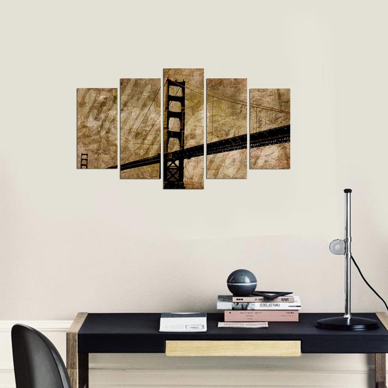 Dekorativ MDF-målning 5-Delar 20x60 cm - Flerfärgad - Inredning & dekor - Tavlor & konst - Canvastavla