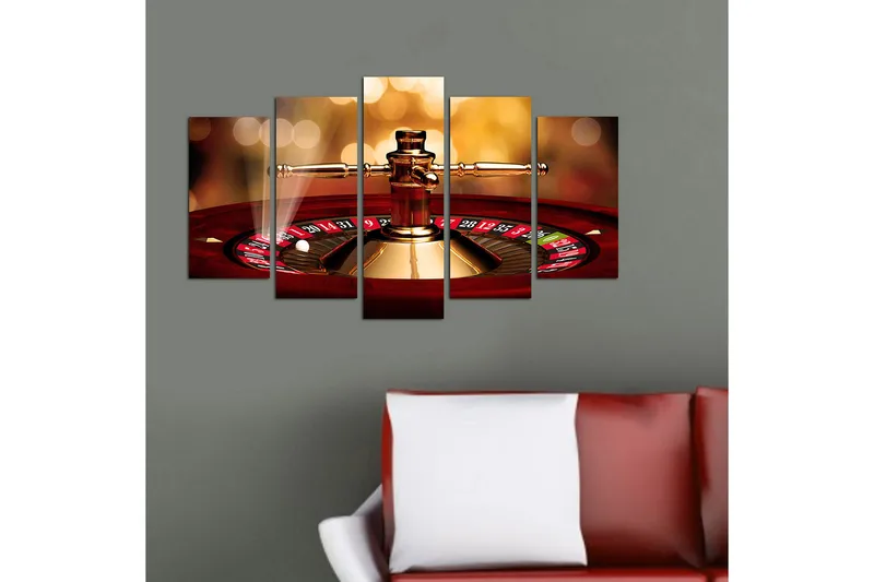 Dekorativ MDF-målning 5-Delar 20x60 cm - Flerfärgad - Inredning & dekor - Tavlor & konst - Canvastavla