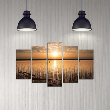 Dekorativ MDF-målning 5-Delar 20x60 cm - Flerfärgad - Inredning & dekor - Tavlor & konst - Canvastavla
