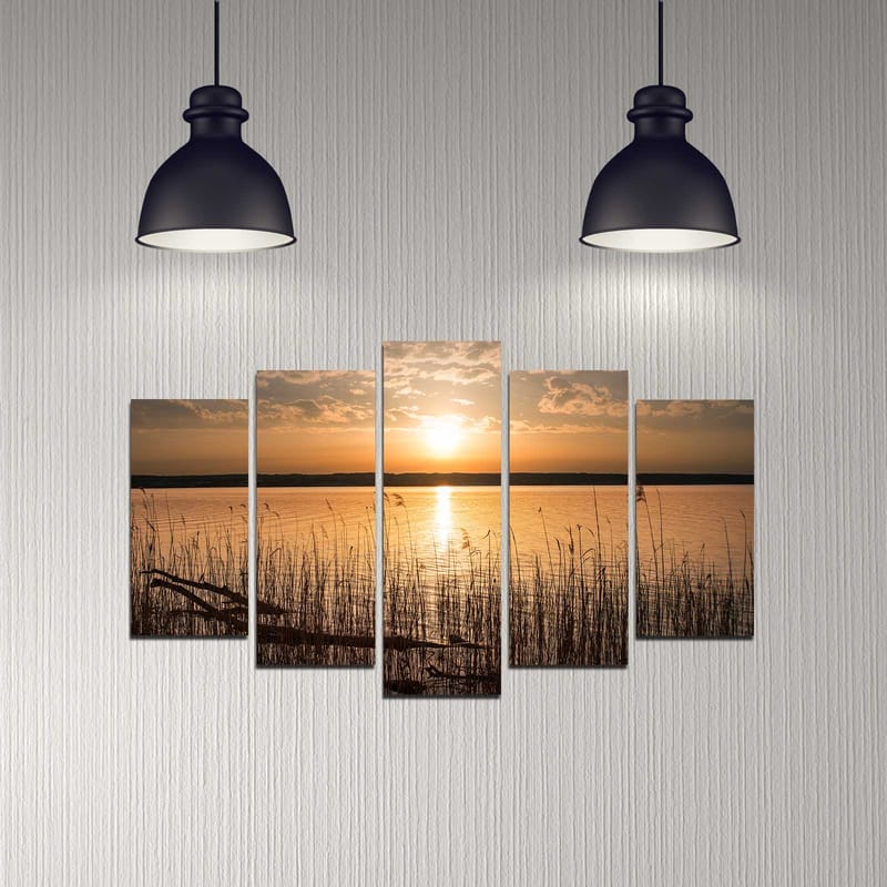 Dekorativ MDF-målning 5-Delar 20x60 cm - Flerfärgad - Inredning & dekor - Tavlor & konst - Canvastavla