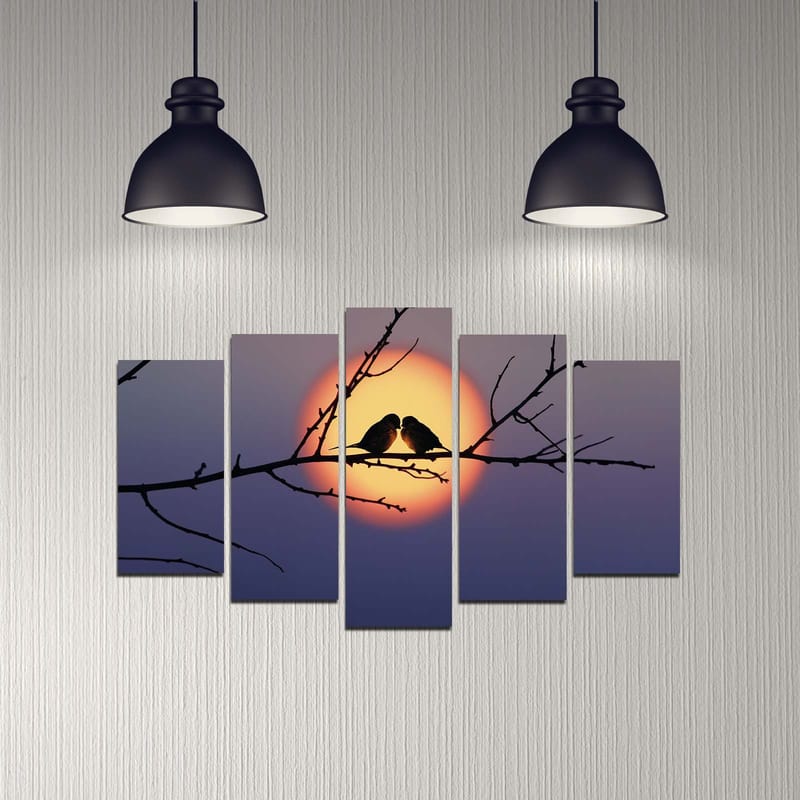 Dekorativ MDF-målning 5-Delar 20x60 cm - Flerfärgad - Inredning & dekor - Tavlor & konst - Canvastavla