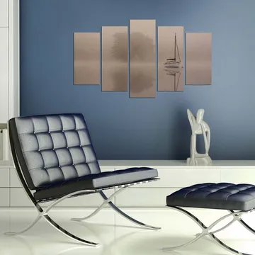 Dekorativ MDF-målning 5-Delar 20x60 cm - Flerfärgad - Inredning & dekor - Tavlor & konst - Canvastavla