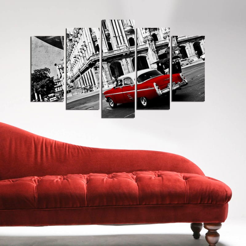 Dekorativ MDF-målning 5-Delar 20x60 cm - Flerfärgad - Inredning & dekor - Tavlor & konst - Canvastavla