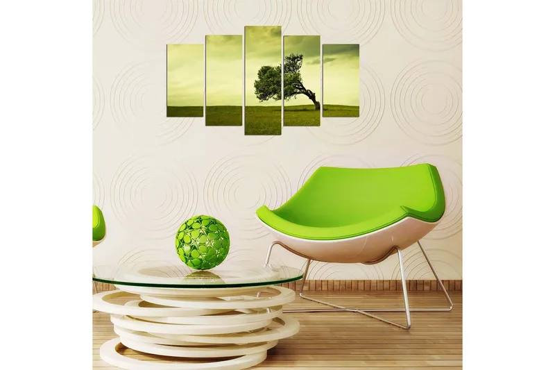 Dekorativ MDF-målning 5-Delar 20x60 cm, Flerfärgad