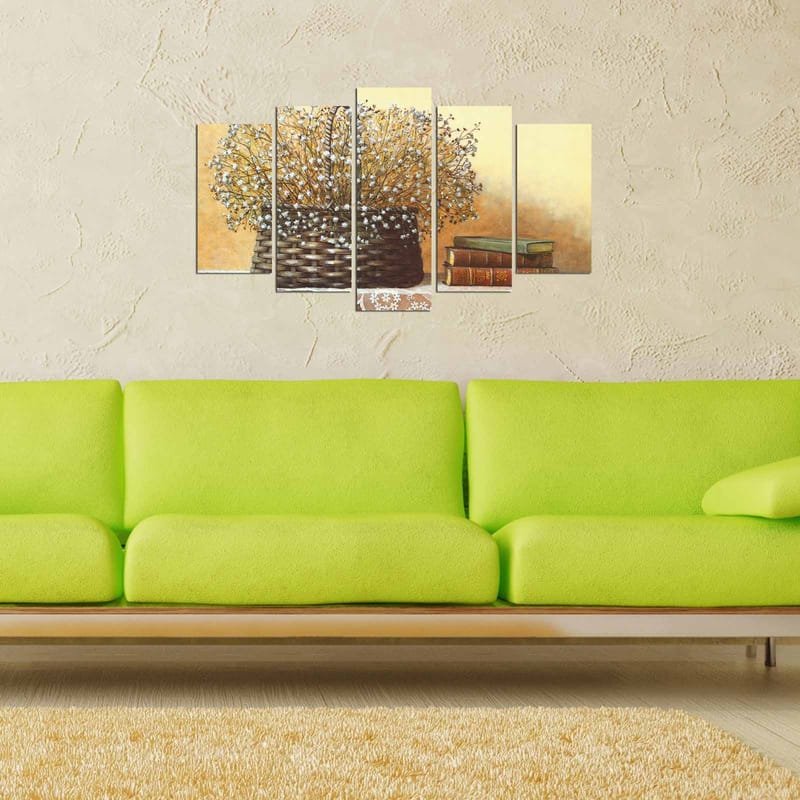 Dekorativ MDF-målning 5-Delar 20x60 cm - Flerfärgad - Inredning & dekor - Tavlor & konst - Canvastavla