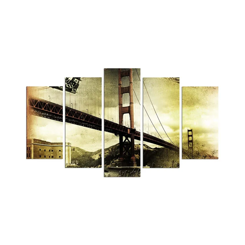 Dekorativ MDF-målning 5-Delar 20x60 cm, Flerfärgad