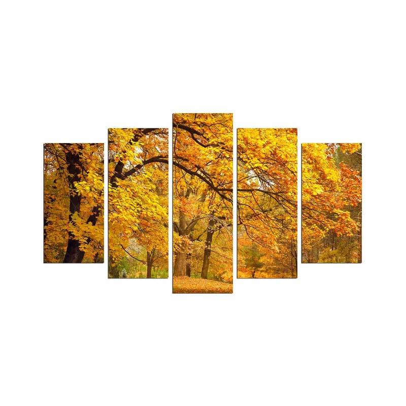 Dekorativ MDF-målning 5-Delar 20x60 cm - Flerfärgad - Inredning & dekor - Tavlor & konst - Canvastavla