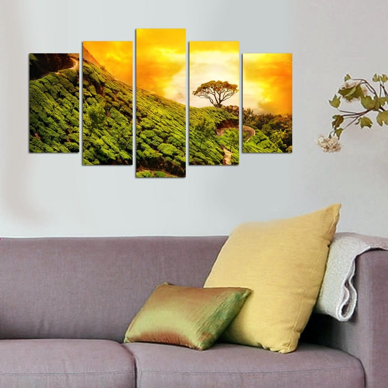 Dekorativ MDF-målning 5-Delar 20x60 cm - Flerfärgad - Inredning & dekor - Tavlor & konst - Canvastavla