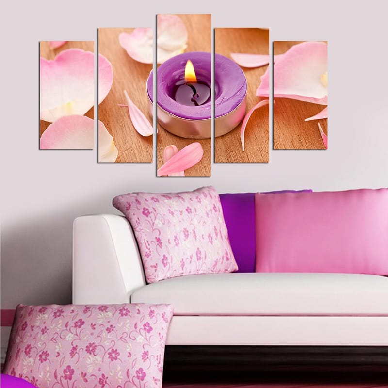 Dekorativ MDF-målning 5-Delar 20x60 cm - Flerfärgad - Inredning & dekor - Tavlor & konst - Canvastavla