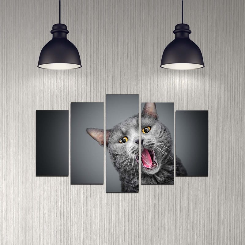 Dekorativ MDF-målning 5-Delar 20x60 cm - Flerfärgad - Inredning & dekor - Tavlor & konst - Canvastavla