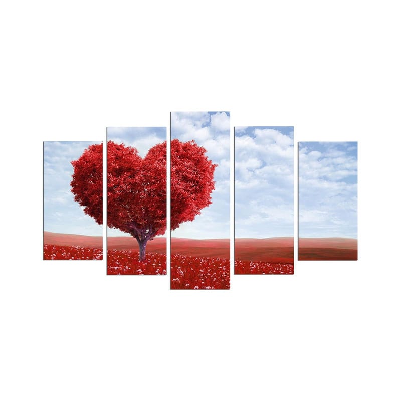 DEKORATIV MDF-MÅLNING 5-Delar 20x60 cm Flerfärgad