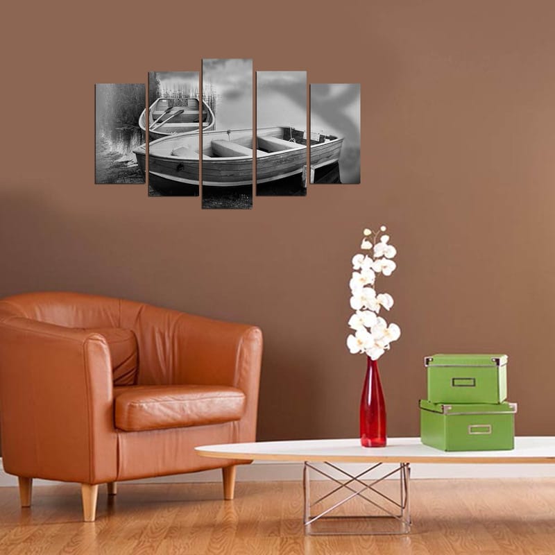 Dekorativ MDF-målning 5-Delar 20x60 cm - Flerfärgad - Inredning & dekor - Tavlor & konst - Canvastavla