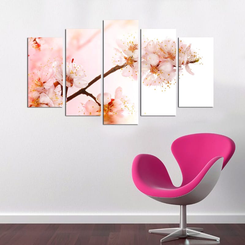 Dekorativ MDF-målning 5-Delar 20x60 cm - Flerfärgad - Inredning & dekor - Tavlor & konst - Canvastavla