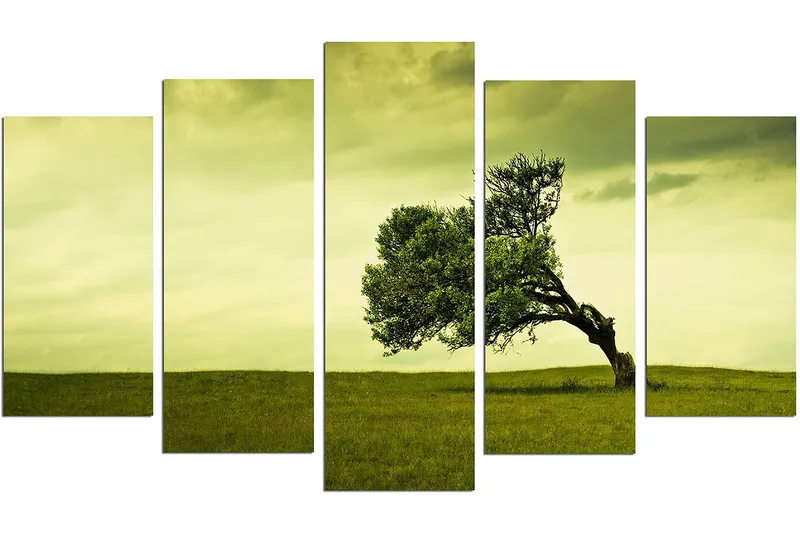 Dekorativ MDF-målning 5-Delar 20x60 cm - Flerfärgad - Inredning & dekor - Tavlor & konst - Canvastavla