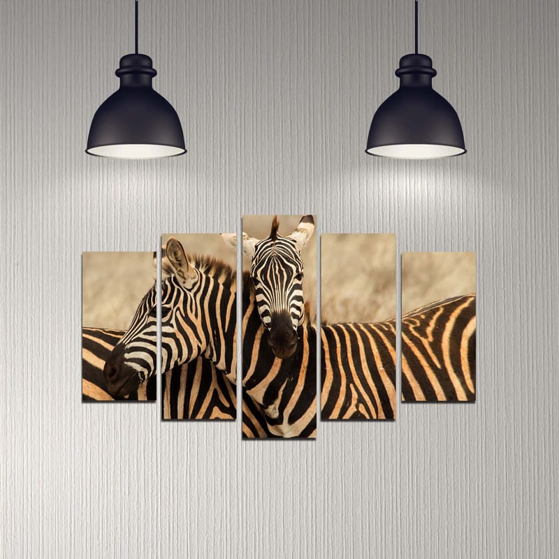 Dekorativ MDF-målning 5-Delar 20x60 cm - Flerfärgad - Inredning & dekor - Tavlor & konst - Canvastavla