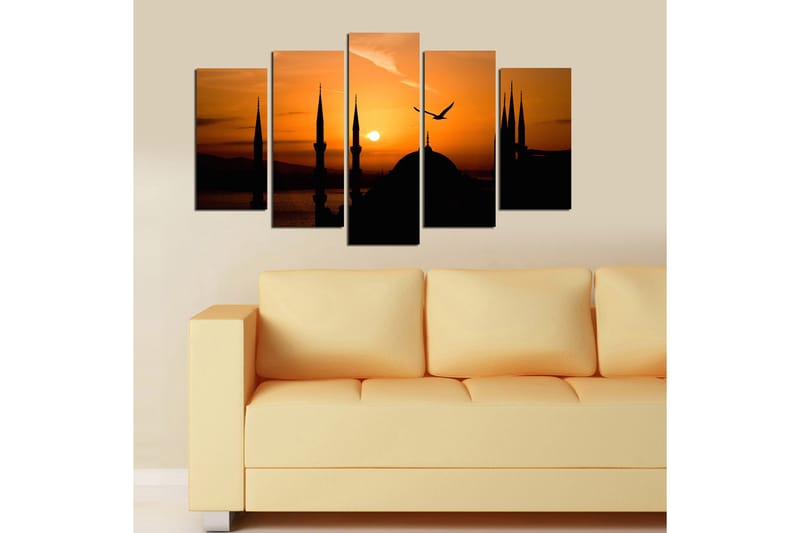 Dekorativ MDF-målning 5-Delar 20x60 cm - Flerfärgad - Inredning & dekor - Tavlor & konst - Canvastavla