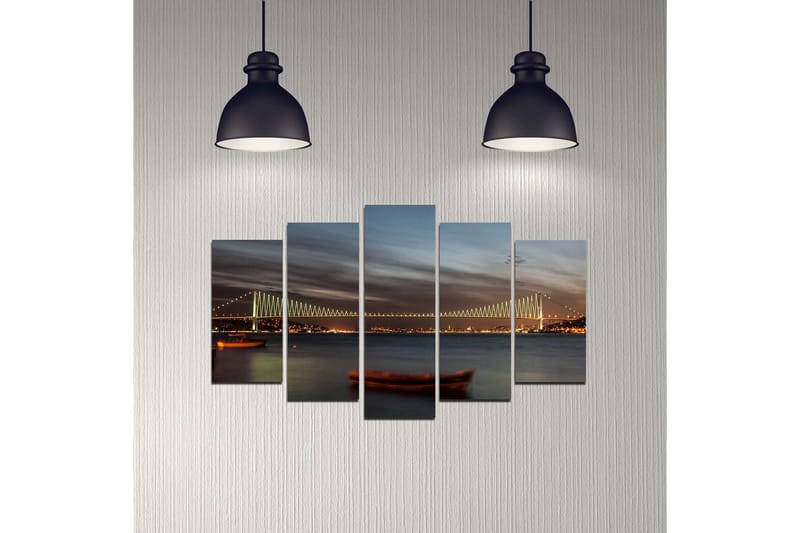 Dekorativ MDF-målning 5-Delar 20x60 cm - Flerfärgad - Inredning & dekor - Tavlor & konst - Canvastavla