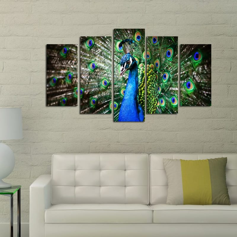 Dekorativ MDF-målning 5-Delar 20x60 cm - Flerfärgad - Inredning & dekor - Tavlor & konst - Canvastavla