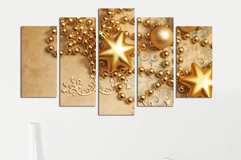 Dekorativ MDF-målning 5-Delar 20x60 cm - Flerfärgad - Inredning & dekor - Tavlor & konst - Canvastavla