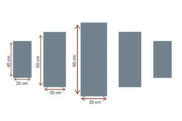 Dekorativ MDF-målning 5-Delar 20x60 cm - Flerfärgad - Inredning & dekor - Tavlor & konst - Canvastavla