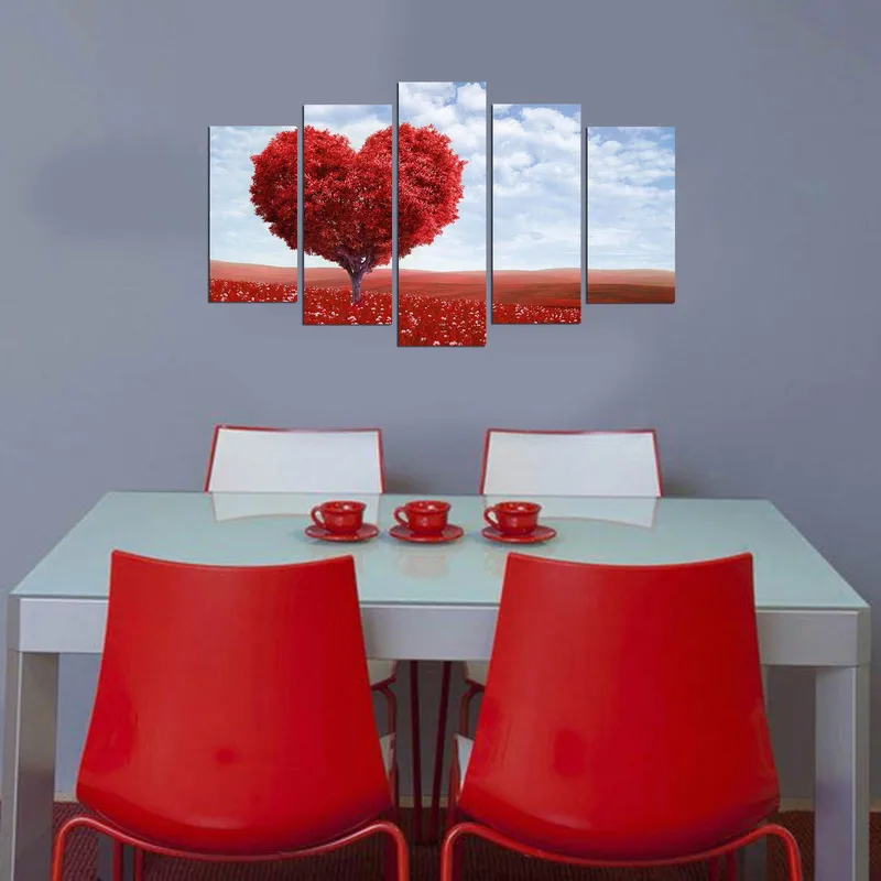 DEKORATIV MDF-MÅLNING 5-Delar 20x60 cm Flerfärgad - Inredning & dekor - Tavlor & konst - Canvastavla