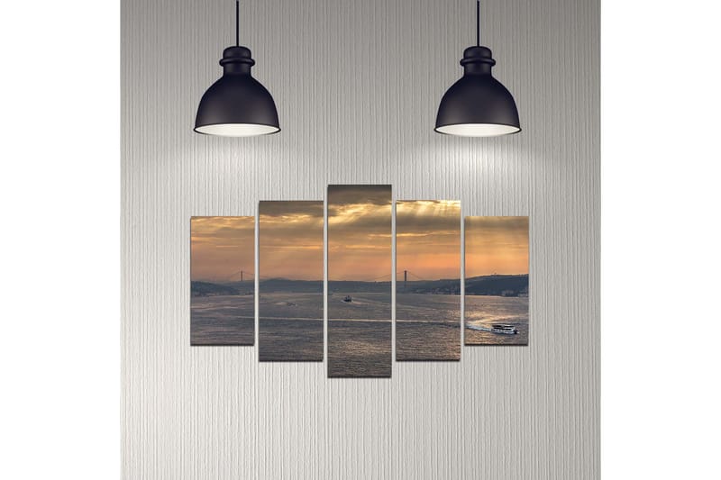 Dekorativ MDF-målning 5-Delar 20x60 cm - Flerfärgad - Inredning & dekor - Tavlor & konst - Canvastavla