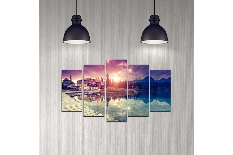 Dekorativ MDF-målning 5-Delar 20x60 cm - Flerfärgad - Inredning & dekor - Tavlor & konst - Canvastavla