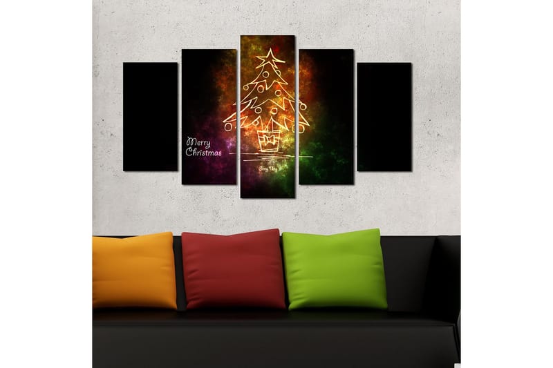 Dekorativ MDF-målning 5-Delar 20x60 cm - Flerfärgad - Inredning & dekor - Tavlor & konst - Canvastavla