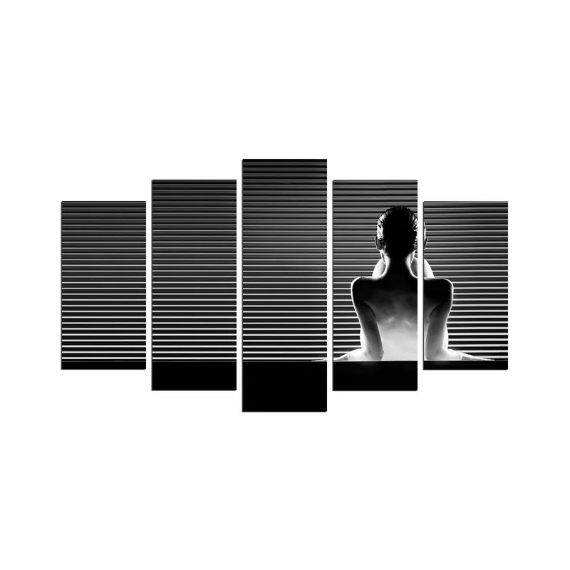 Dekorativ MDF-målning 5-Delar 20x60 cm - Flerfärgad - Inredning & dekor - Tavlor & konst - Canvastavla