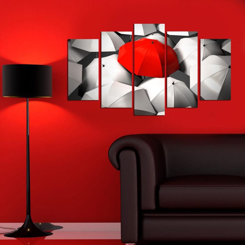 Dekorativ MDF-målning 5-Delar 20x60 cm - Flerfärgad - Inredning & dekor - Tavlor & konst - Canvastavla