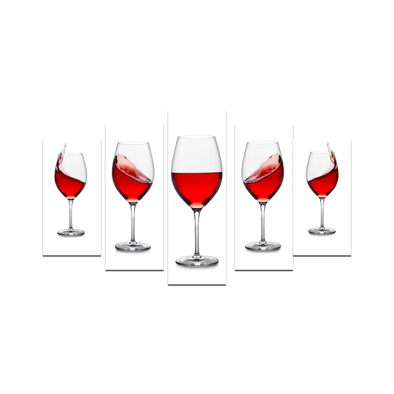 Dekorativ MDF-målning 5-Delar 20x60 cm, Flerfärgad