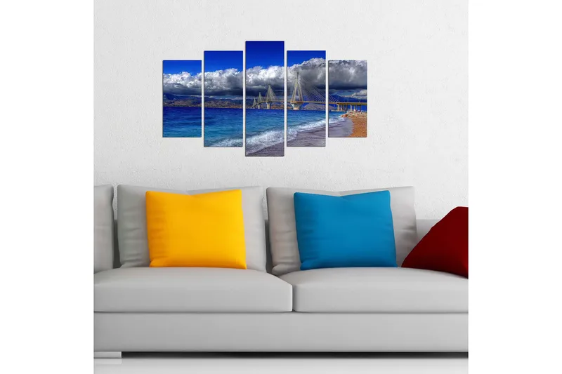 Dekorativ MDF-målning 5-Delar 20x60 cm - Flerfärgad - Inredning & dekor - Tavlor & konst - Canvastavla