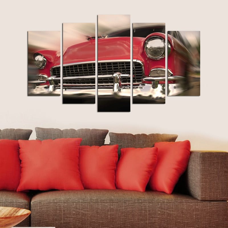 Dekorativ MDF-målning 5-Delar 20x60 cm - Flerfärgad - Inredning & dekor - Tavlor & konst - Canvastavla