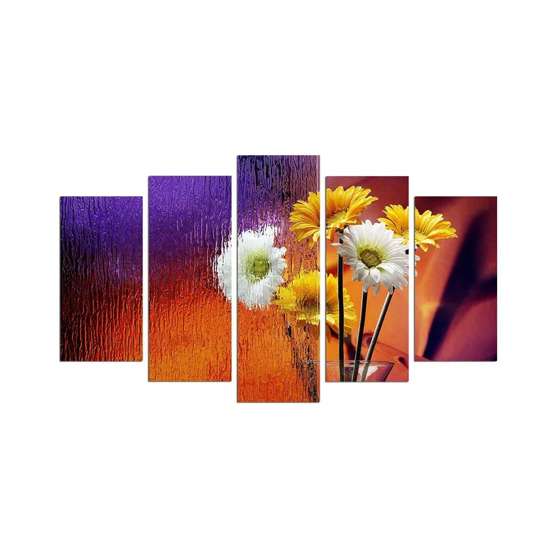 Dekorativ MDF-målning 5-Delar 20x60 cm, Flerfärgad
