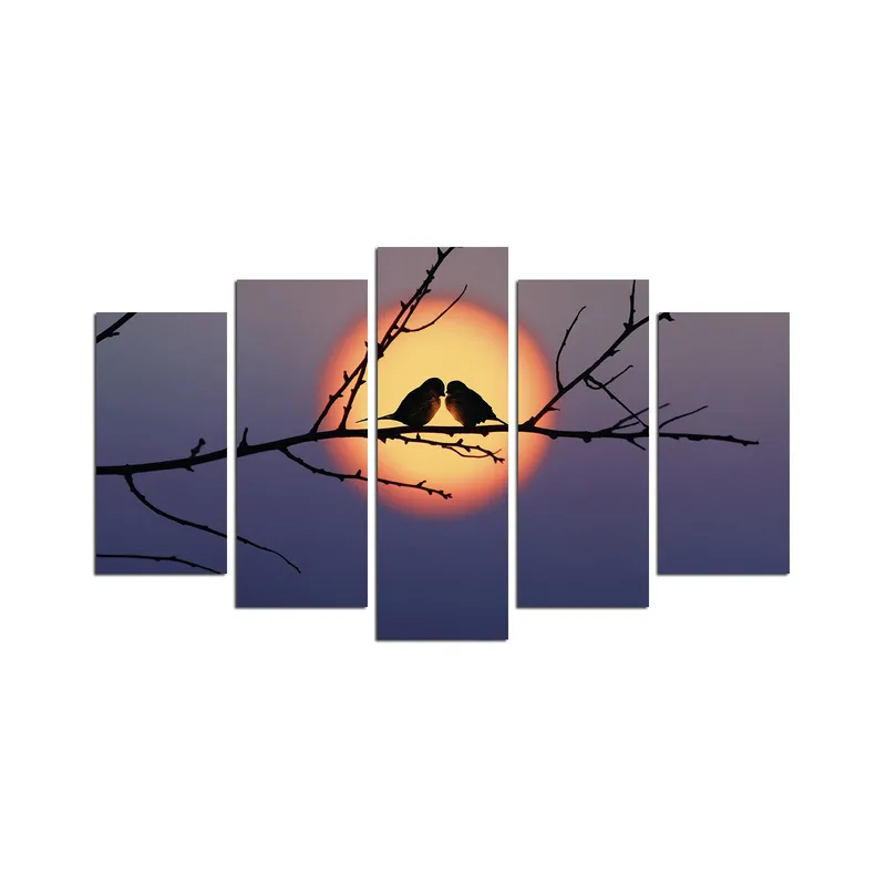 Dekorativ MDF-målning 5-Delar 20x60 cm, Flerfärgad