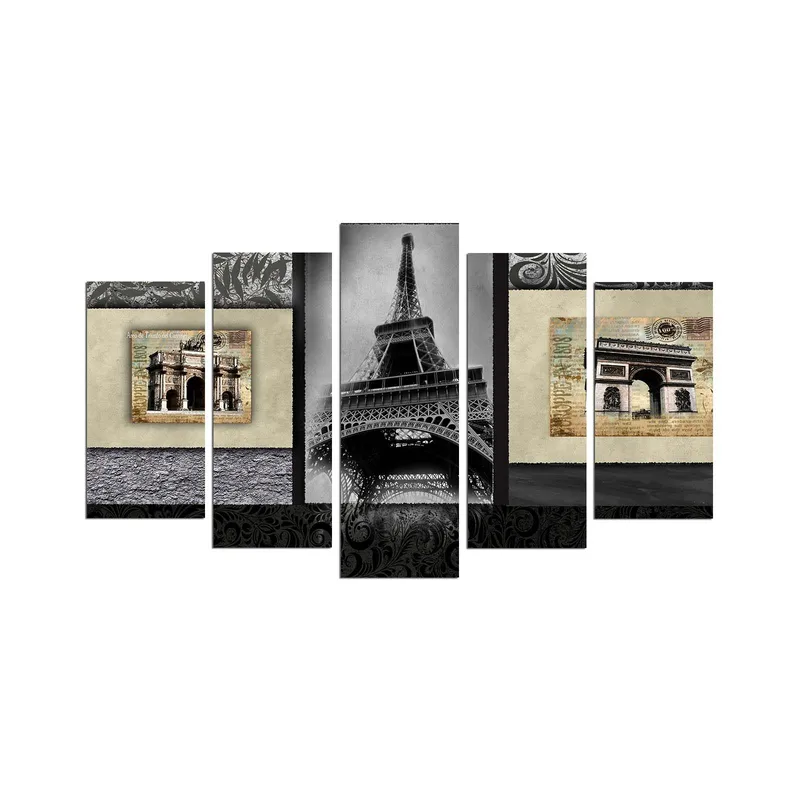 Dekorativ MDF-målning 5-Delar 20x60 cm, Flerfärgad