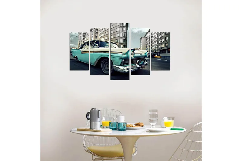 Dekorativ MDF-målning 5-Delar 20x60 cm - Flerfärgad - Inredning & dekor - Tavlor & konst - Canvastavla