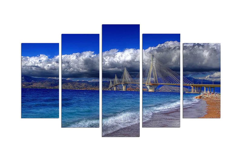 Dekorativ MDF-målning 5-Delar 20x60 cm - Flerfärgad - Inredning & dekor - Tavlor & konst - Canvastavla