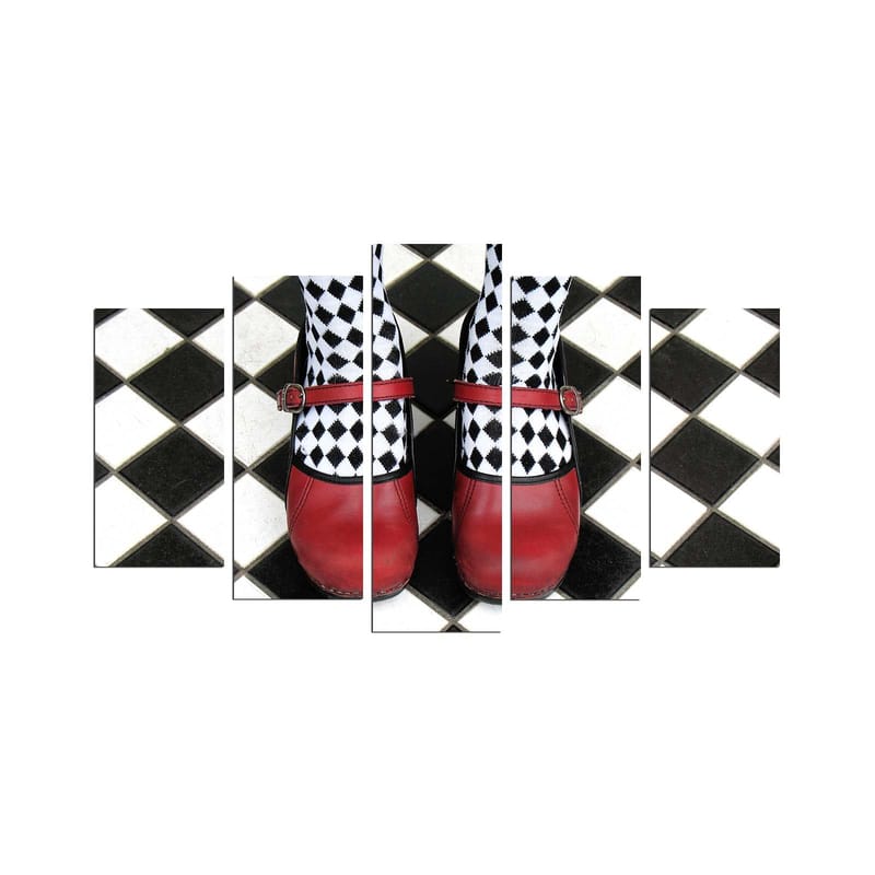 Dekorativ MDF-målning 5-Delar 20x60 cm, Flerfärgad