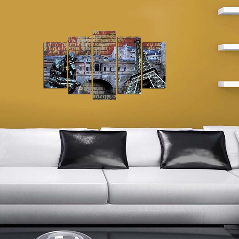 Dekorativ MDF-målning 5-Delar 20x60 cm - Flerfärgad - Inredning & dekor - Tavlor & konst - Canvastavla